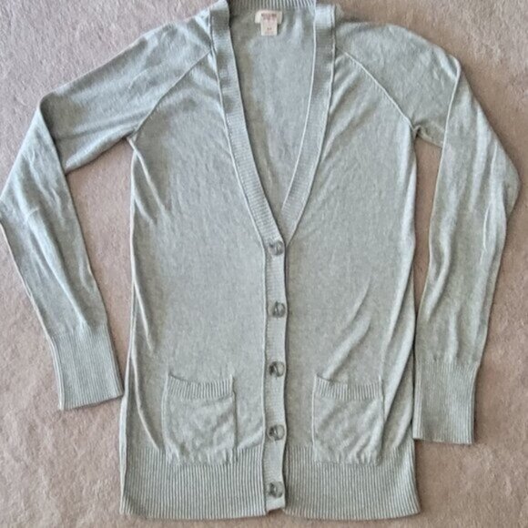 Mossimo Supply Co Cardigan Vintage Y2K Light Gray Women's Small - Picture 1 of 6